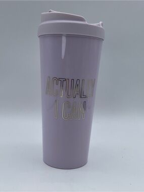 Kate Spade New York Actually I Can Thermal Travel Mug 16 oz Lilac Purple Gold